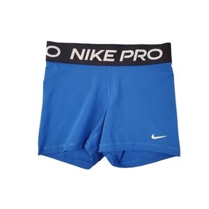 Nike Pro Women's Blue Compression Workout Shorts Size Small
